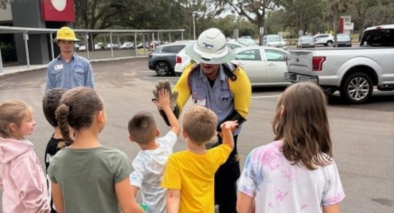Linemen at Hudson Primary Academy