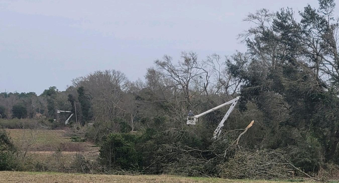 WREC crews working in the panhandle.