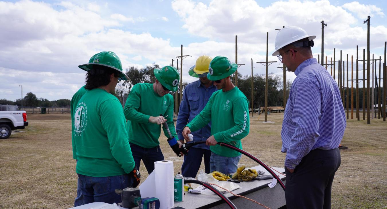 WREC Linemen Instruct at Lake Sumter State College