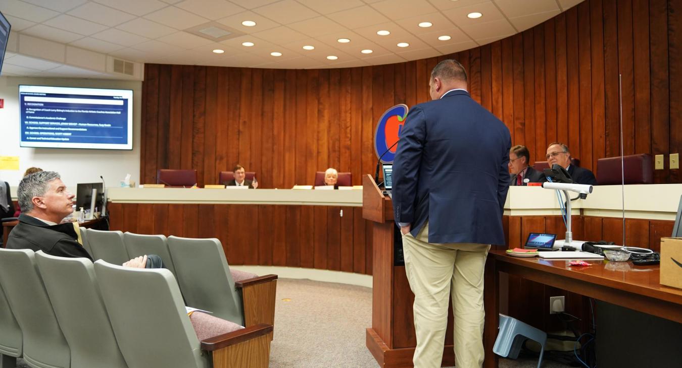 WREC Presents Citrus County School Board with Capital Credit Refund Check