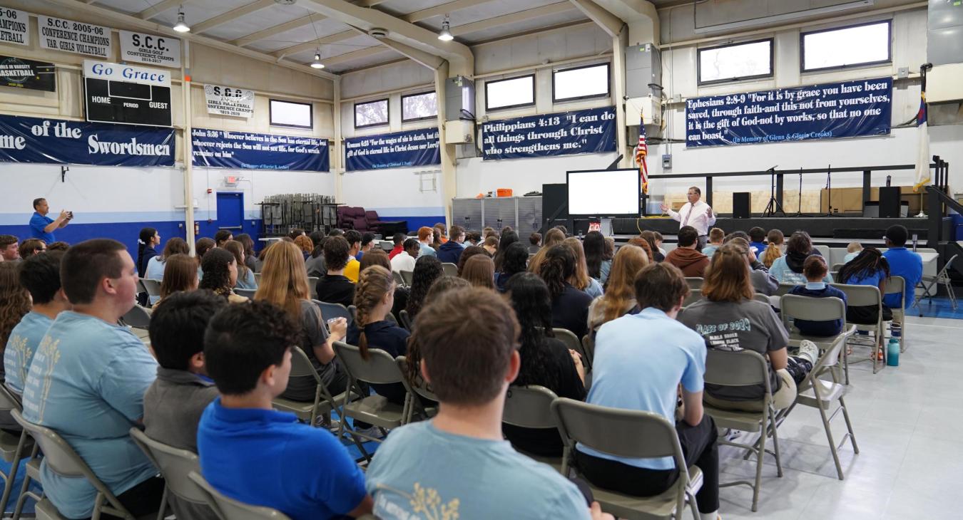 WREC's GM Speaks at Grace Christian School's Career Day