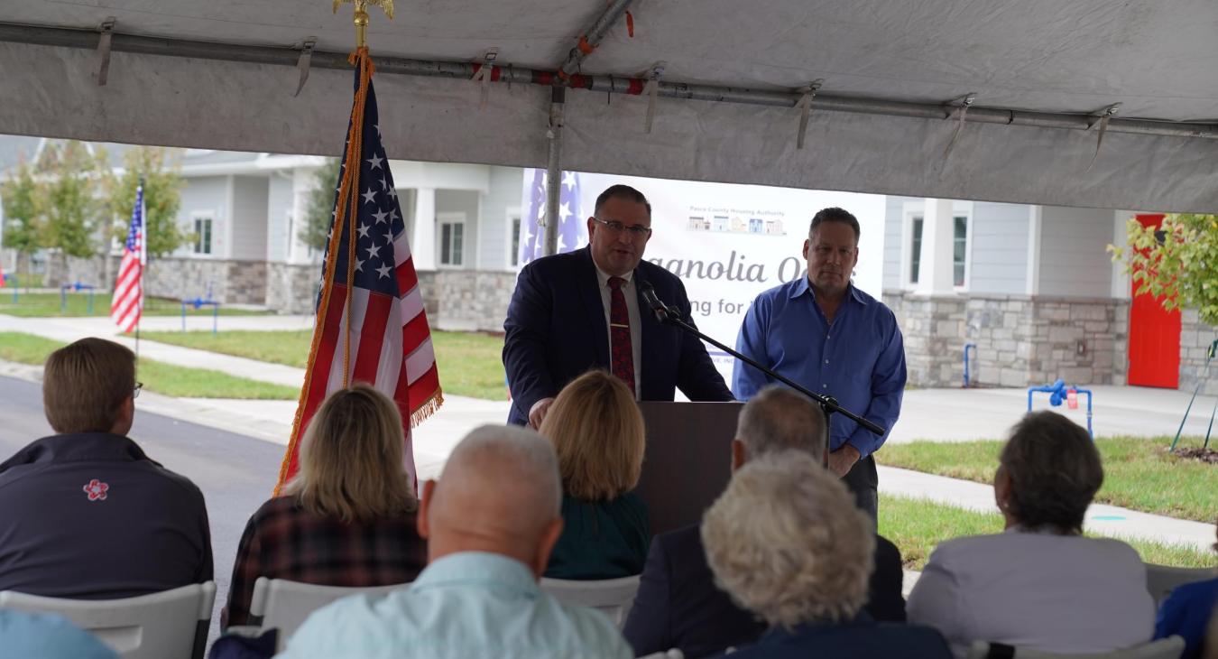 WREC Hosts Ribbon Cutting for Magnolia Oaks Veterans Housing Project