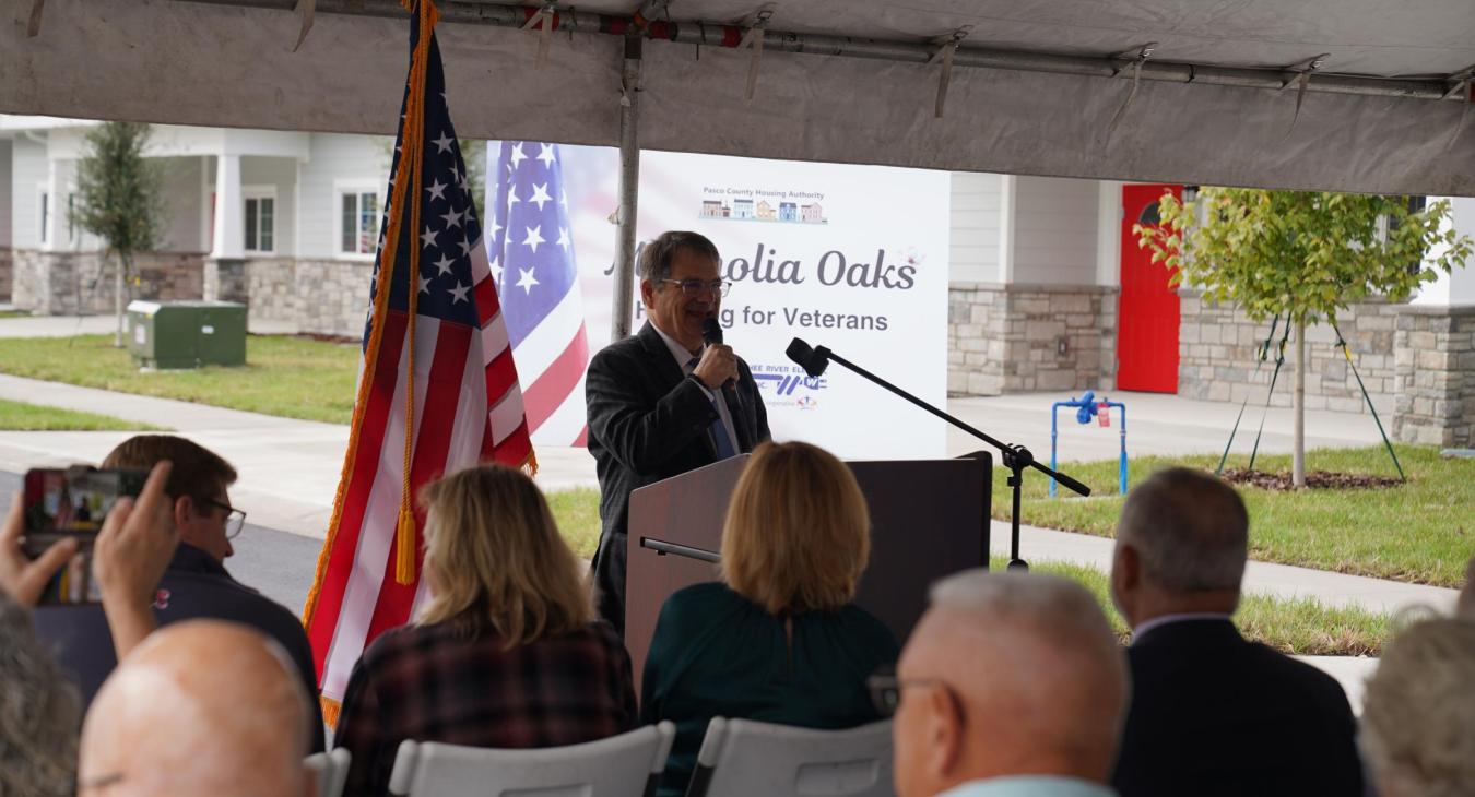 WREC Hosts Ribbon Cutting for Magnolia Oaks Veterans Housing Project