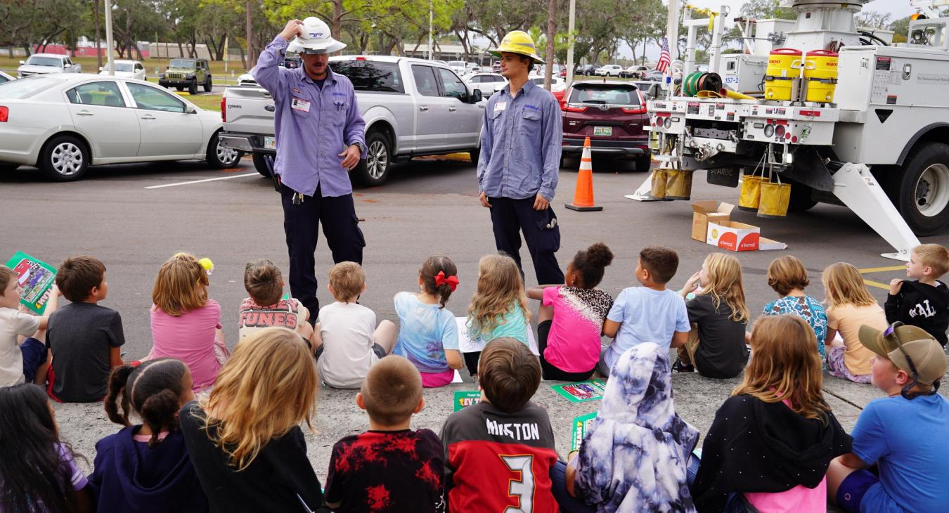 Linemen at Hudson Primary Academy