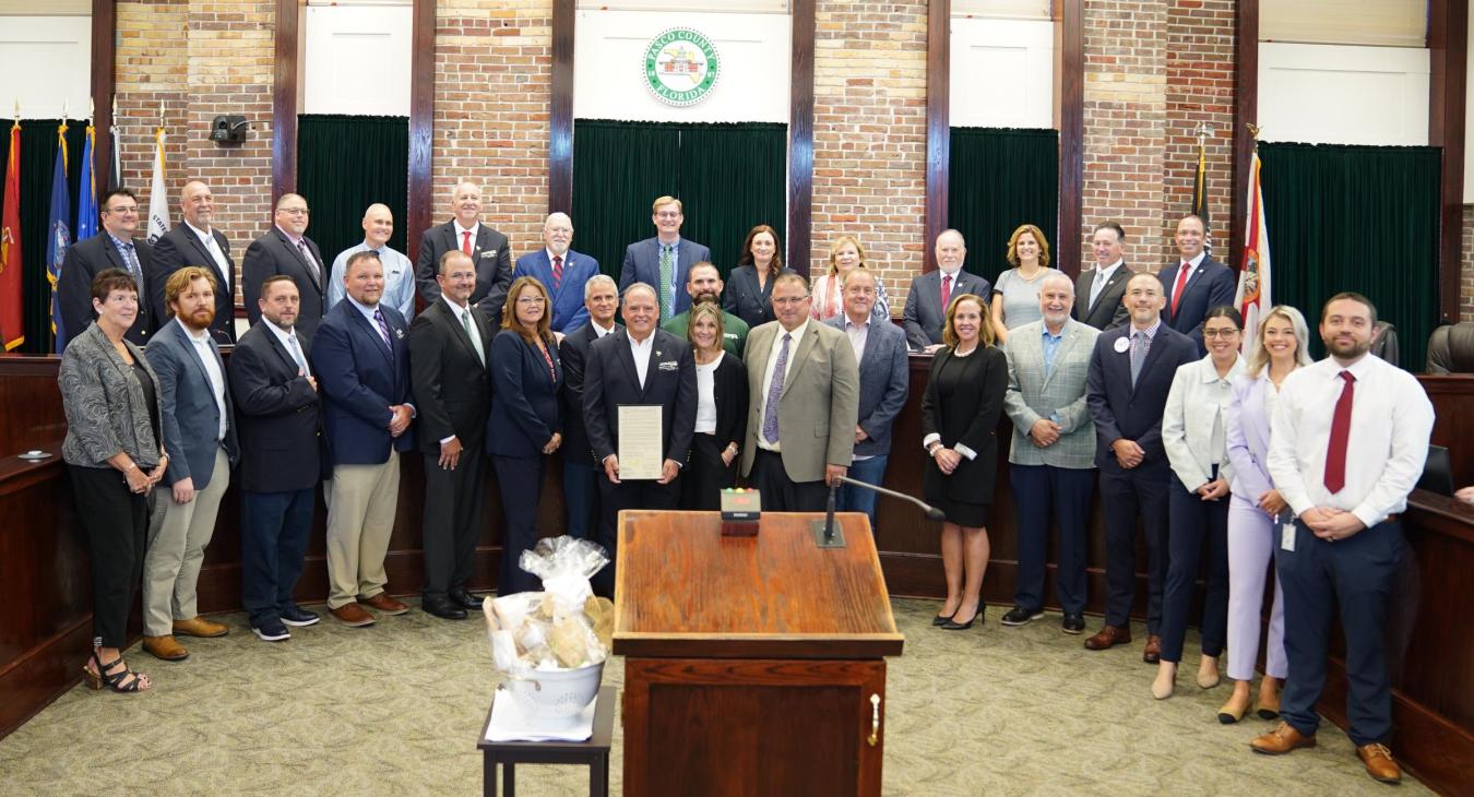 Joseph Marina Recognized by the Pasco County Board of County Commissioners