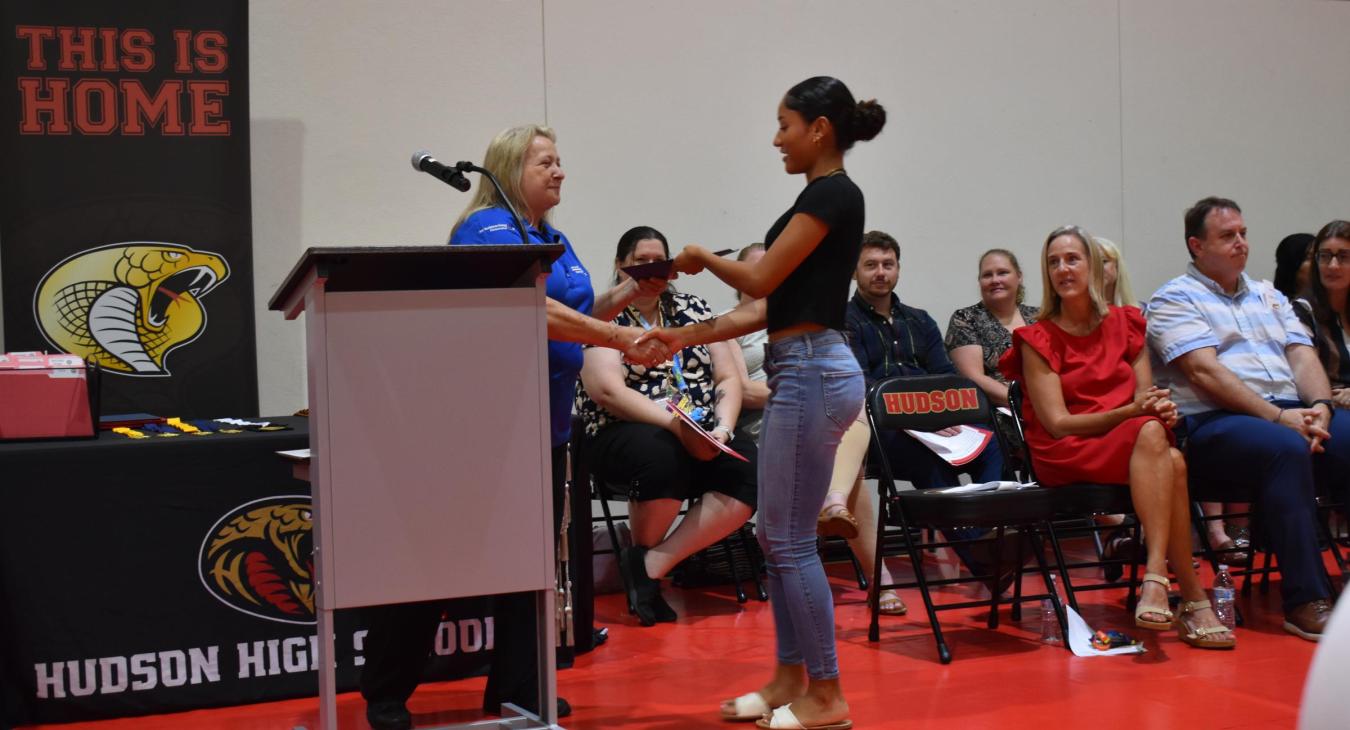 WREC Scholarships Awarded at Hudson High School