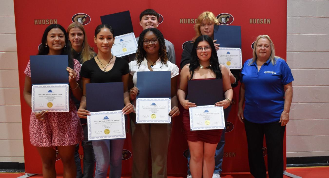 WREC Scholarships Awarded at Hudson High School