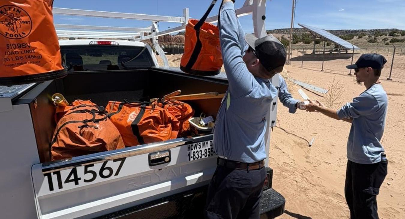WREC Employees Begin Work on Light Up Navajo Project