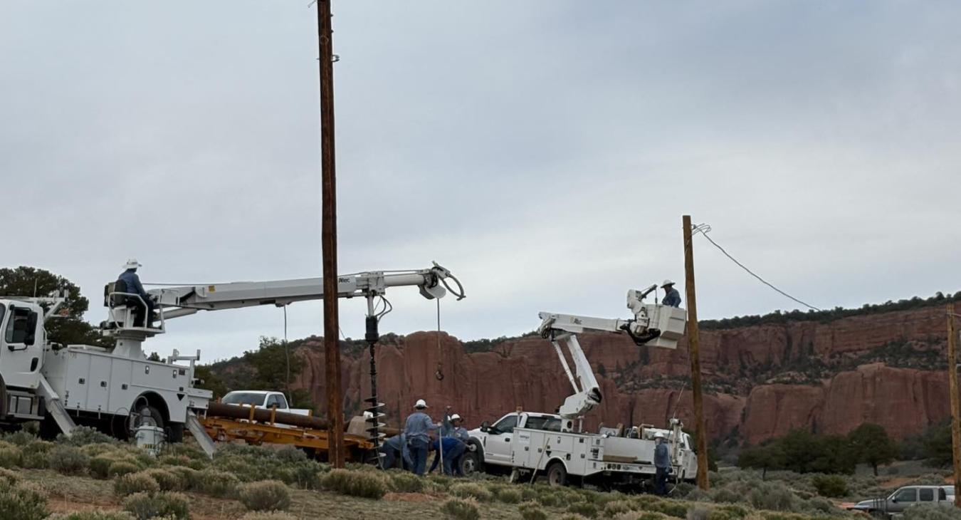 WREC Employees Begin Work on Light Up Navajo Project