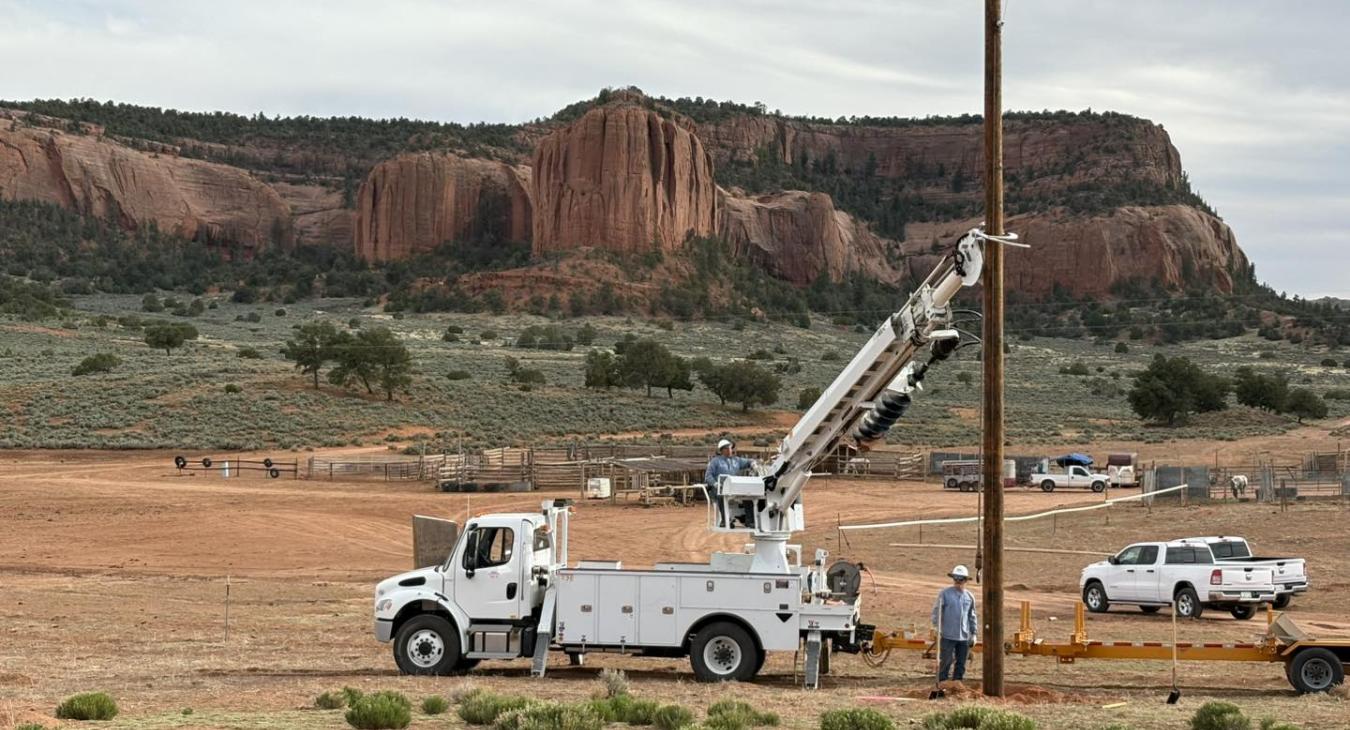 WREC Employees Begin Work on Light Up Navajo Project