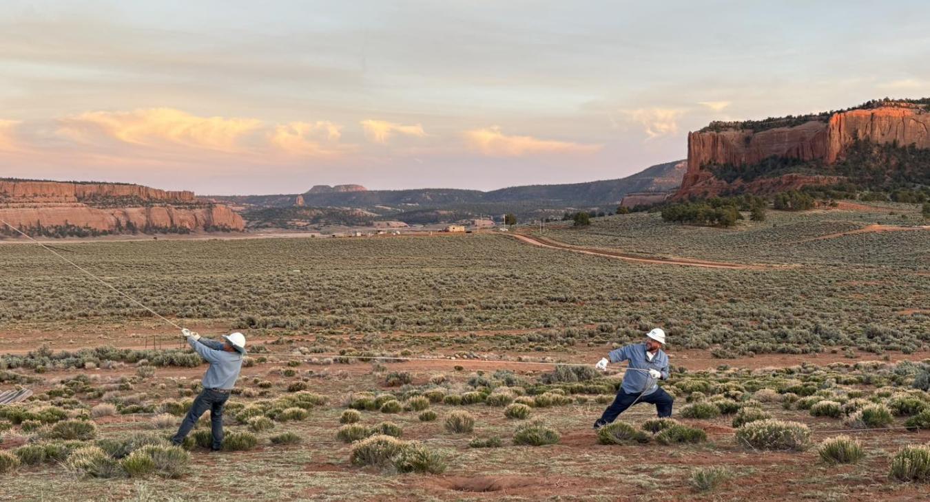 WREC Employees Begin Work on Light Up Navajo Project