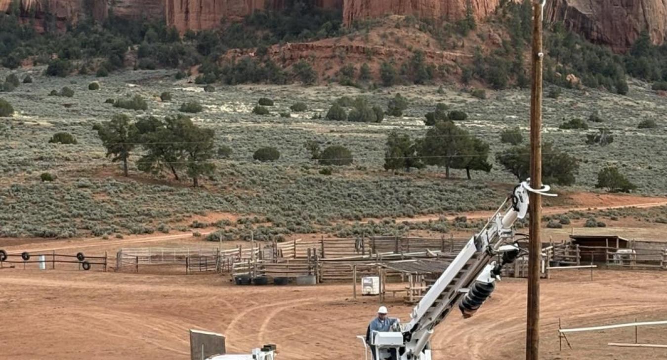 WREC Employees Begin Work on Light Up Navajo Project