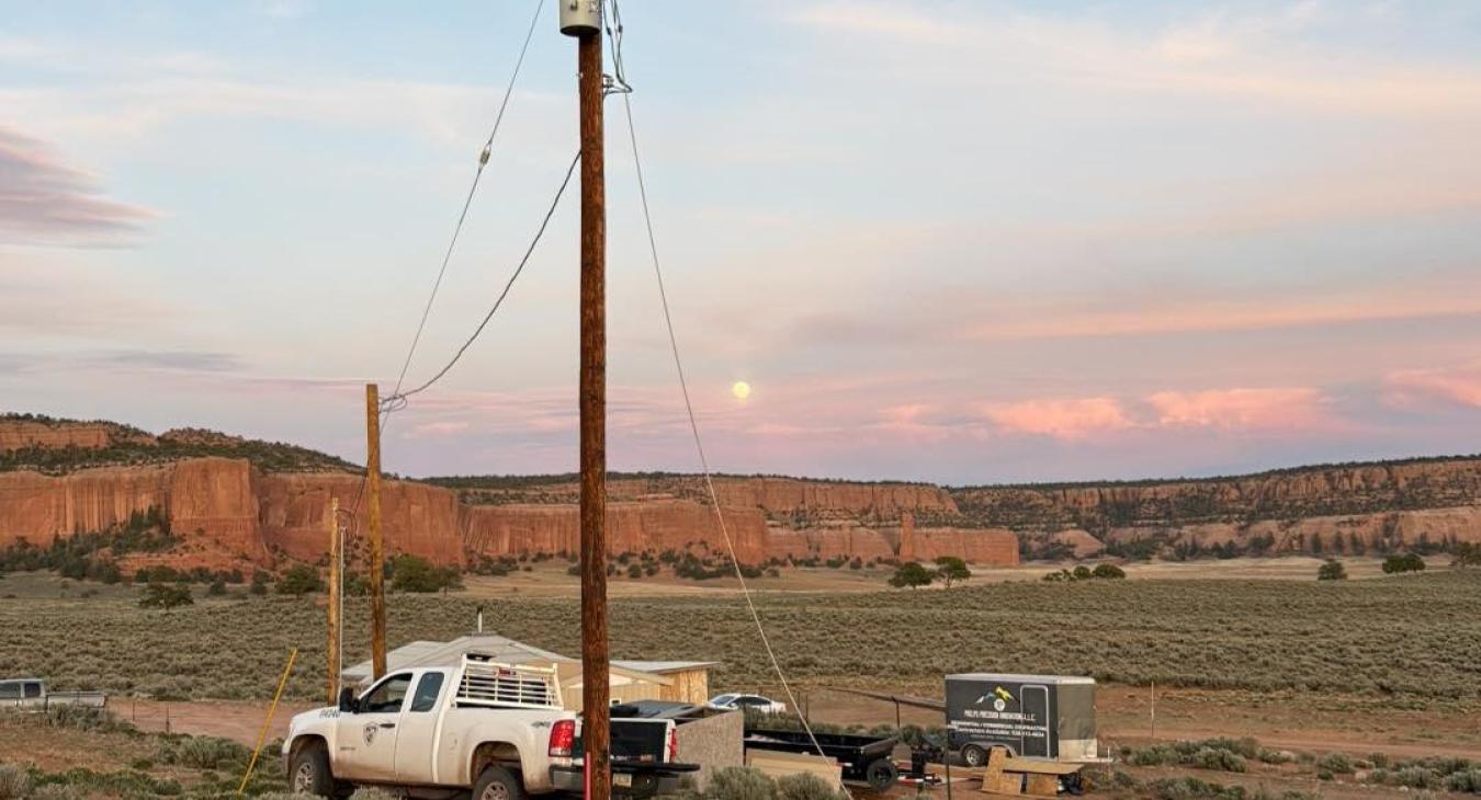 Two Navajo Families Receive Power on WREC's First Day of Light Up Navajo Project