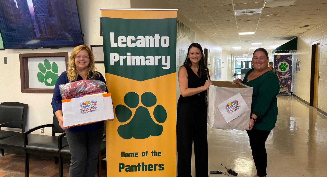 WREC Delivers School Supplies to Lecanto Primary School